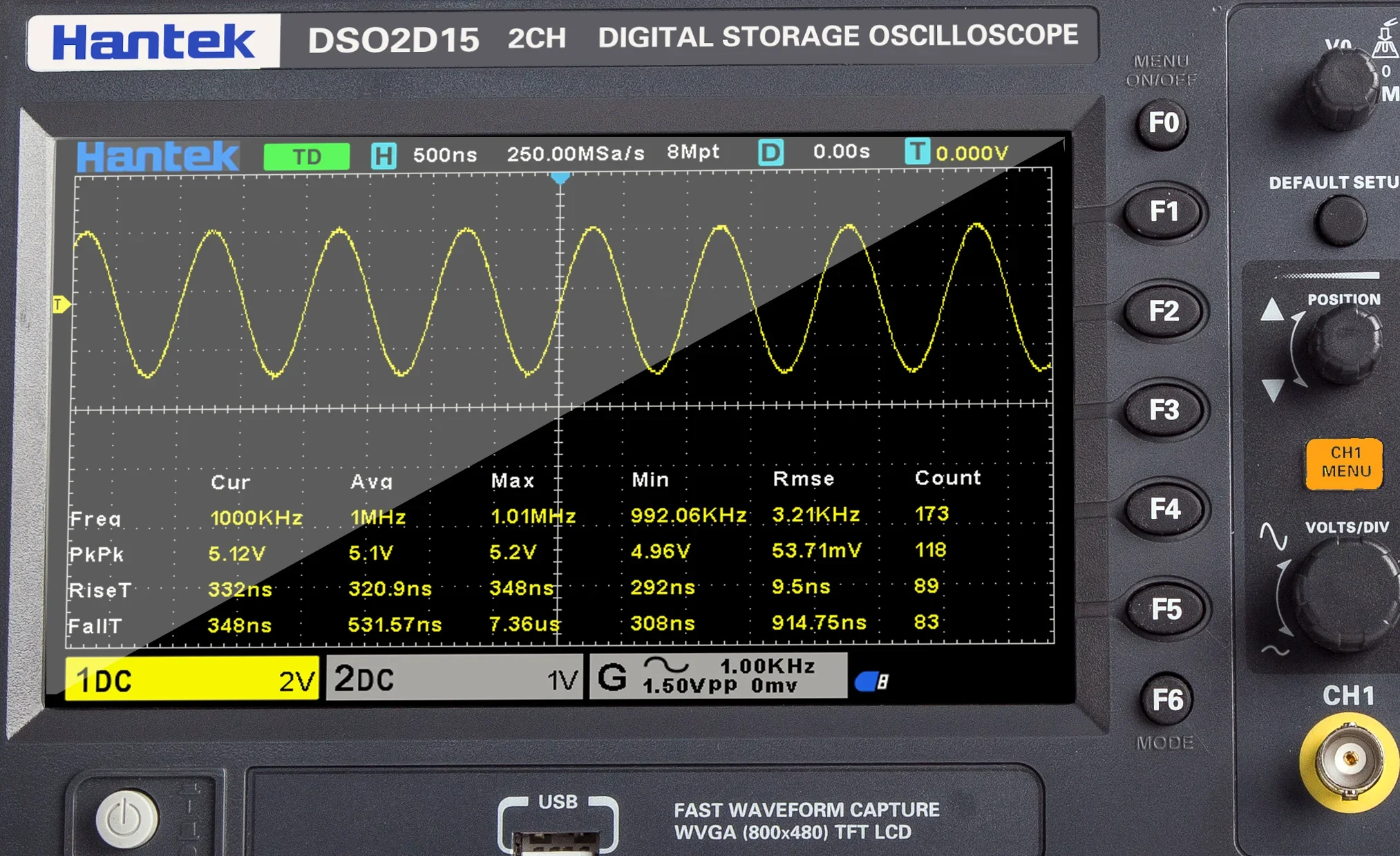 Stable Hantek Signal Generatio - Digital Storage Oscilloscope 100Mhz recension och pris