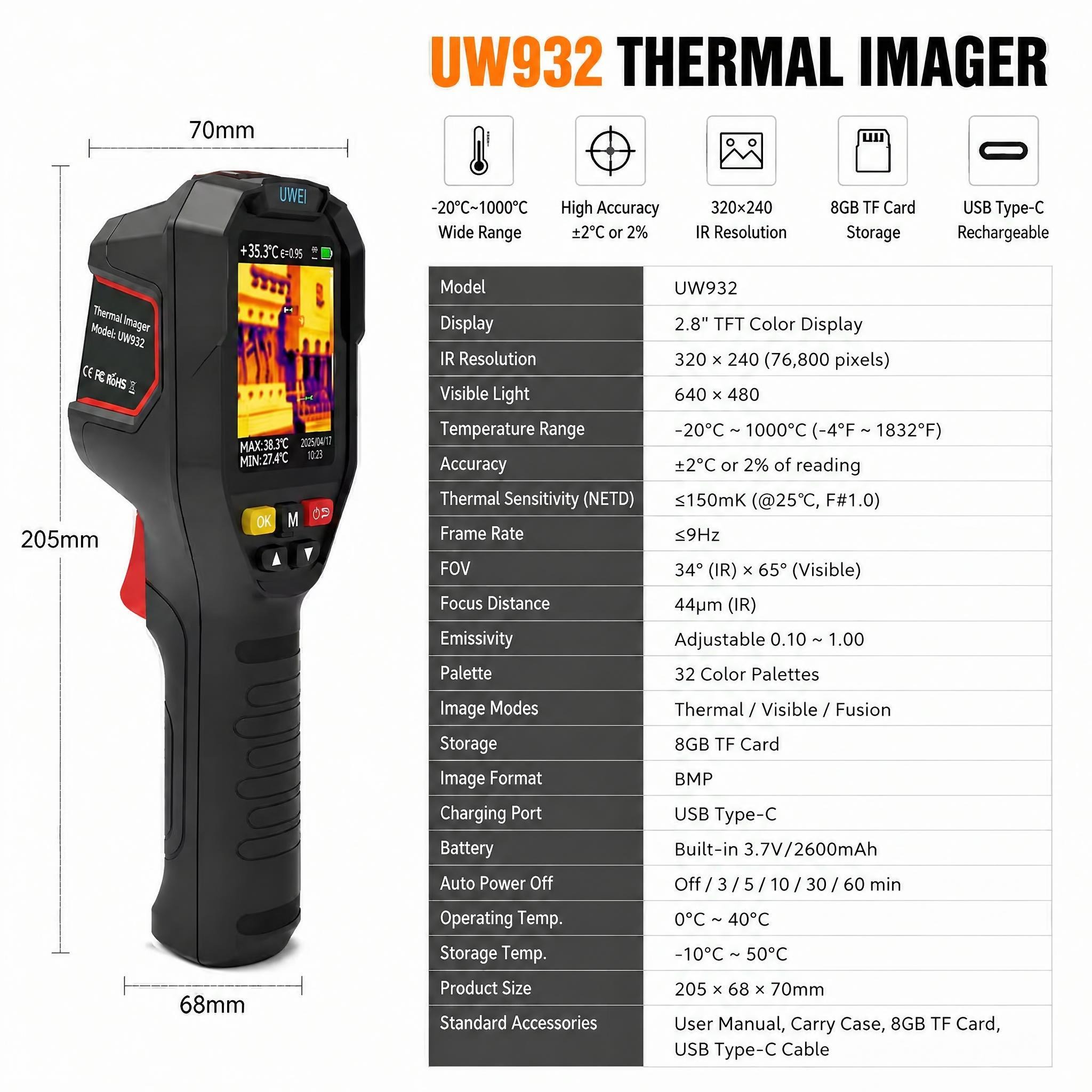 Handheld Thermal Imager 32x32  - Thermal Imaging Camera Pcb Repair recension och pris